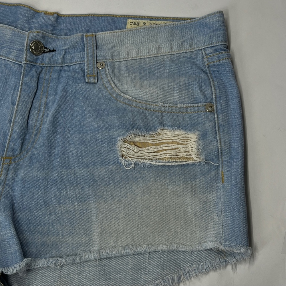 RAG & BONE Size 28 Women’s Cut off light blue denim shorts . - Picture 3 of 9